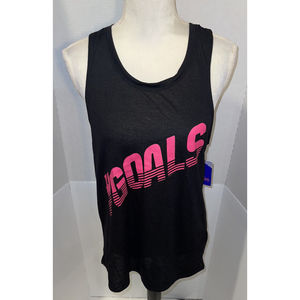 Women’s City Streets Active Wear Tank # Goals - Black - Size M